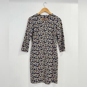 J.‎ McLaughlin Sophia Dress Women's S Blue Peacock Feathers Catalina Cloth Shift